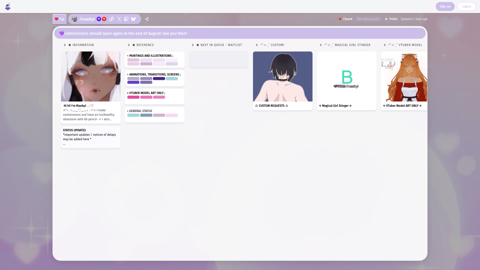 maebyl's SievePage